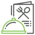 Food and Restaurant industry illustration with food icons