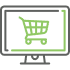 E-commerce industry illustration with online store graphics