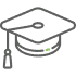 Education industry illustration with books and learning icons